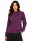 SK21089 SCALLOPED CREWNECK TEXTURED STRIPED SWEATER