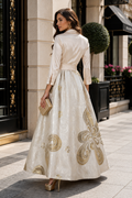 A96218 FLORAL PRINT MAXI SHIRT DRESS