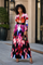 N2651 BRUSHSTROKE BOUNCY CRINKLE MAXI DUSTER DRESS