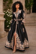 TL00020 PAISLEY PRINT MIKADO MAXI DRESS