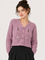US0011 FLORAL BLOOM PEARL DETAILED CARDIGAN (BLU, PNK)