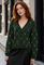 XC3075 GEMSTONE CARDIGAN  SWEATER (GRN, WINE)