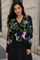 SX037 HEART SHAPED BUTTON FLORAL CARDIGAN SWEATER