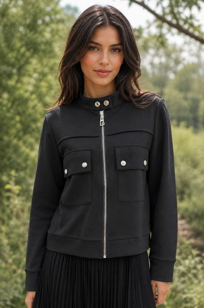 C70621 ZIP-FRONT UTILITY JACKET WITH FLAP POCKETS