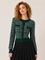 LS66002 TRIANGLE PATTERN POCKETED CARDIGAN SWEATER