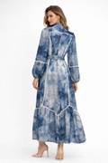 A95068A CLOUD WASH BELTED MAXI SHIRT DRESS