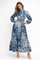 A95068A CLOUD WASH BELTED MAXI SHIRT DRESS