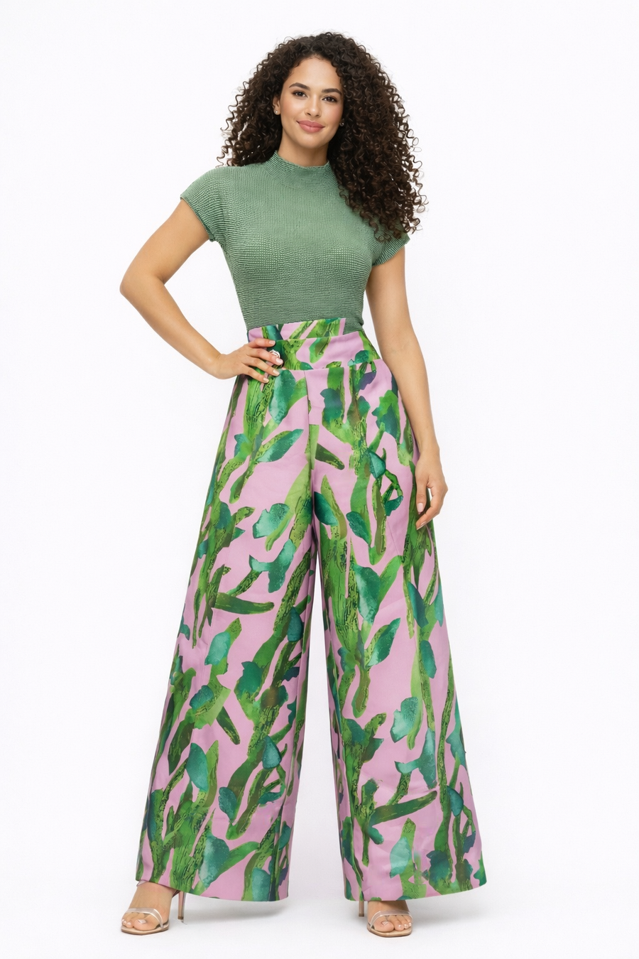 B1079C WIDE LEG PALAZZO PANTS (M, ONLY)