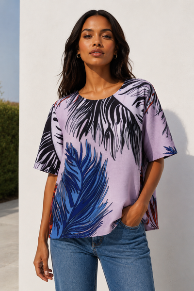 NY0068 PALM SHADOW CRINKLE TOP