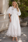 CH905 LUXE FLORAL LACE PUFF SLEEVE MAXI DRESS