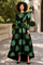 T26021 FLORAL BROCADE HI-LOW MAXI DRESS