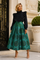 TL90651 FLORAL BROCADE SKIRT