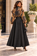 GF1445 BAROQUE PRINT RUFFLE BLOUSE TOP