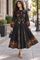 B1122 RUFFLE HEM FLORAL MAXI DRESS