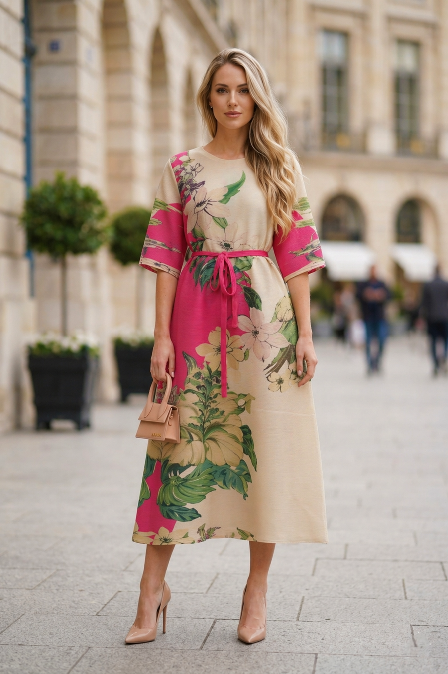 N2622 BLOSSOM CRINKLE MAXI DRESS