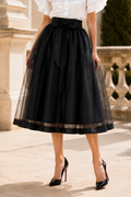 CH926 SHEER VOLUMOUS MIDI SKIRT
