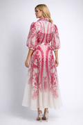 GF1600 PAISLEY ORGANZA MAXI DRESS