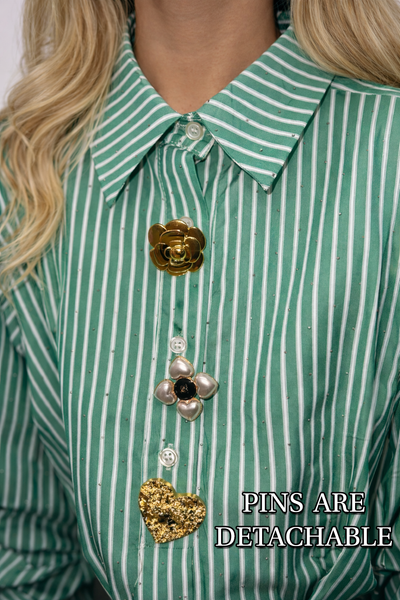 X8032 PINSTRIPE RHINESTONE MIDI DRESS