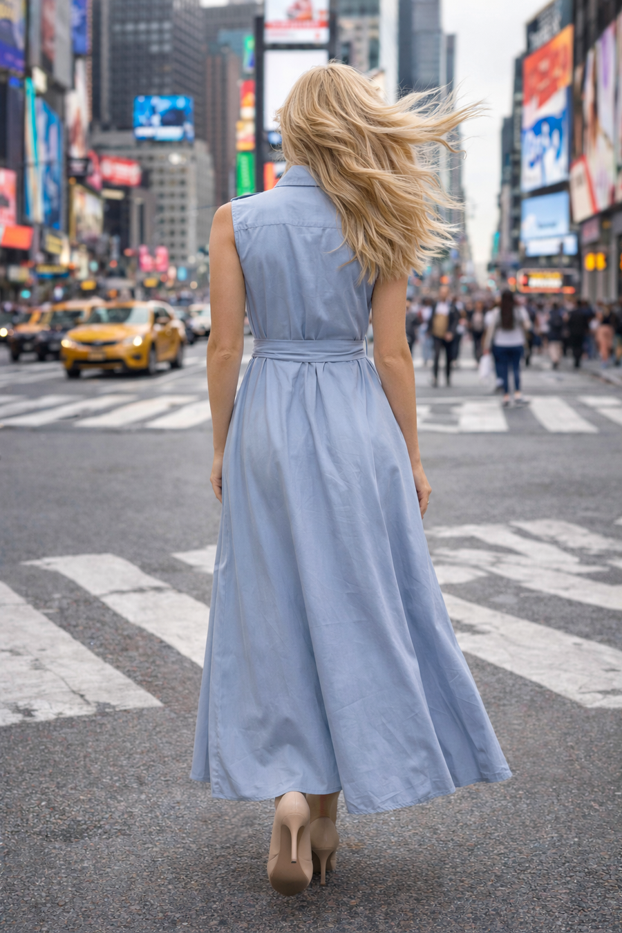 A95003AB TAILORED BUTTON-DOWN POCKET SET (BLUE, BEIGE)