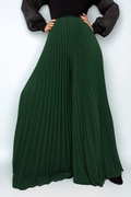 NY0013 PALAZZO PLEATED PANTS (GRN, RED, KHAKI)