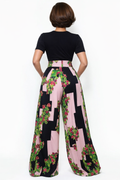 B1083 FLORAL PALAZZO PANTS
