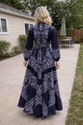 GF1638 BANDANA PAISLEY  MAXI DRESS