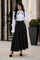 E71054 TIERED BUTTON LAYERED SKIRT