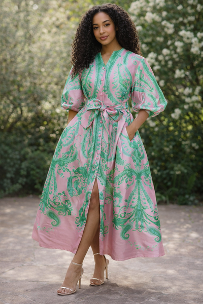 A95163 BAROQUE PRINT MAXI DRESS