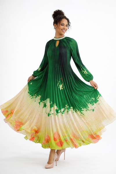 X8058 RAINFOREST CRINKLE MAXI DRESS