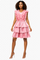S258 LAYERED SLEEVELESS MINI DRESS (WHT, PINK)