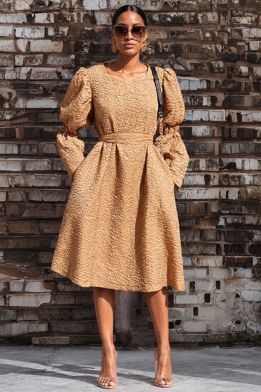 T1866 DRESS (BEIGE, PINK, BLK)