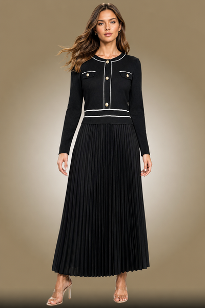 N2447 PLEATED DRESS (XL, XXL)