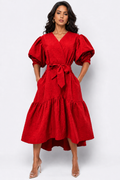 T2324 DRESS (RED, BLK, BLUE)