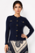 LS8001 ROUND NECK CARDIGAN SWEATER (NAVY, BLK)