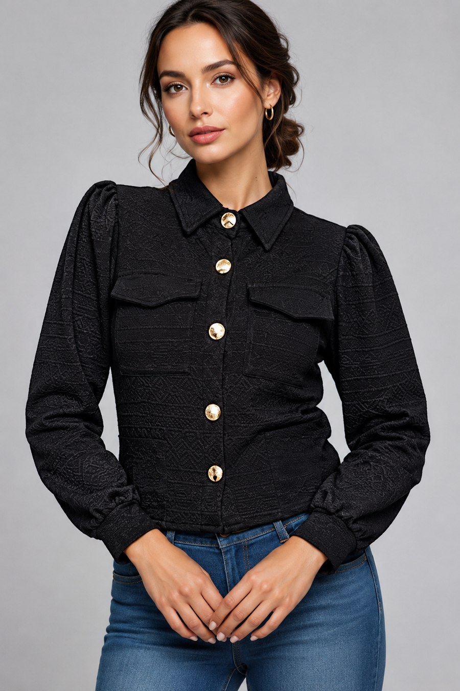 W5380 POINT COLLAR JACKET