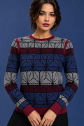 LS61084 SWEATER (KHAKI, PLUM)