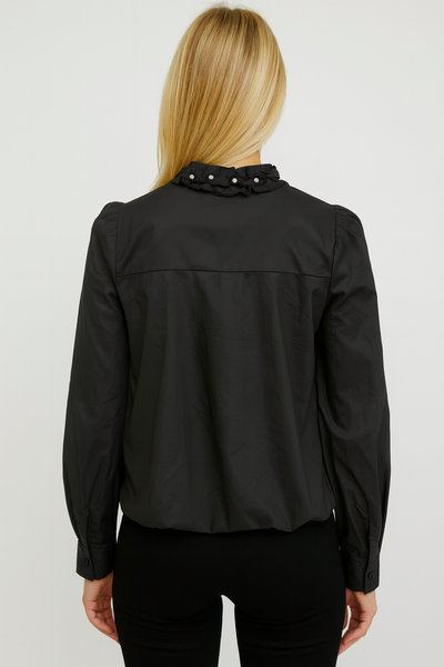 S215 STUDDED COTTON TOP (BLK, WHT)
