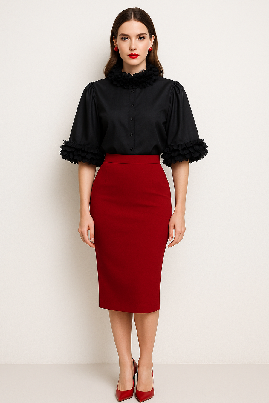 BL003 BANDAGE SKIRT (BLUE, BLK, ORANGE, VIOLET, RED)