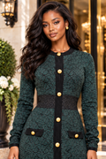 LS65065 ROUND NECK SWEATER DRESS
