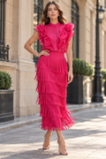 A93114 FRINGE CRINKLE SKIRT