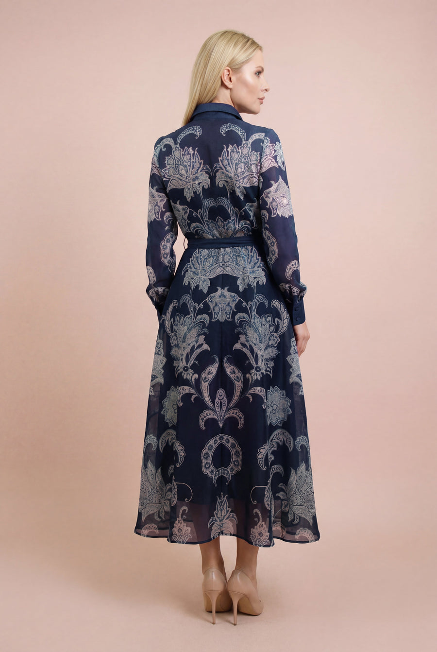 GF1563 PAISLEY PRINT  MAXI DRESS