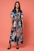 GF1576 TWILIGHT BOTANICAL SHIRT DRESS