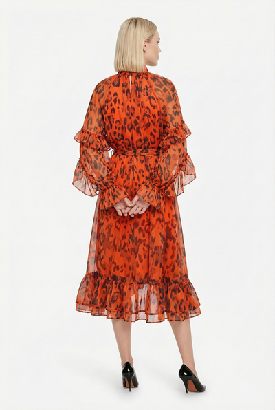 C3562 WILDFIRE RUFFLE DRESS