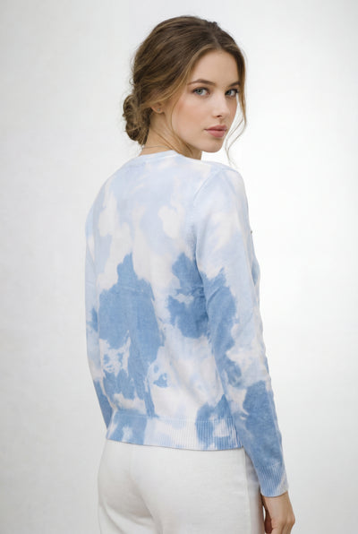 SK032 TIE DYE CARDIGAN SWEATER