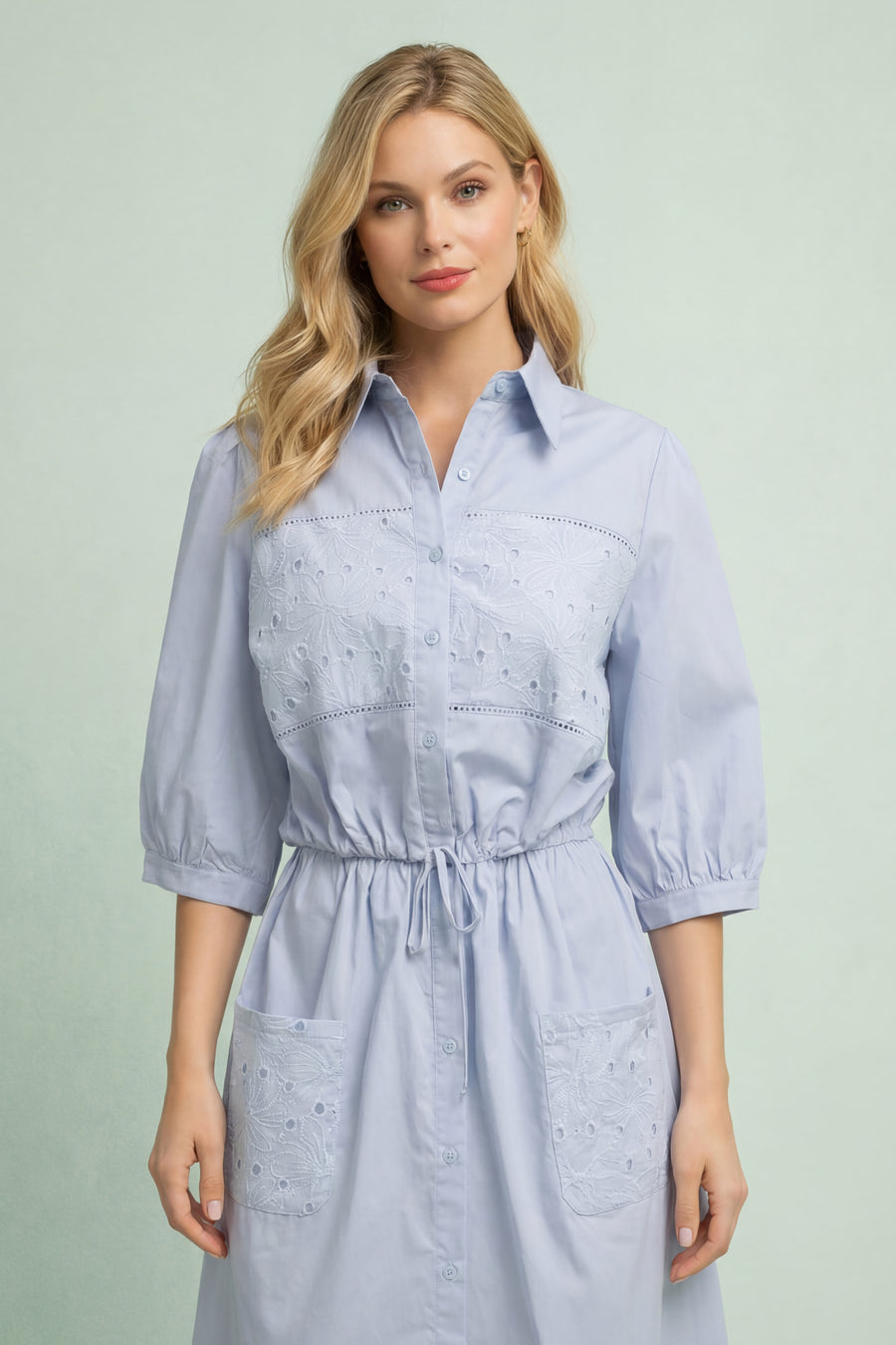 CH0245AB POLISHED EYELET BUTTON-DOWN SET