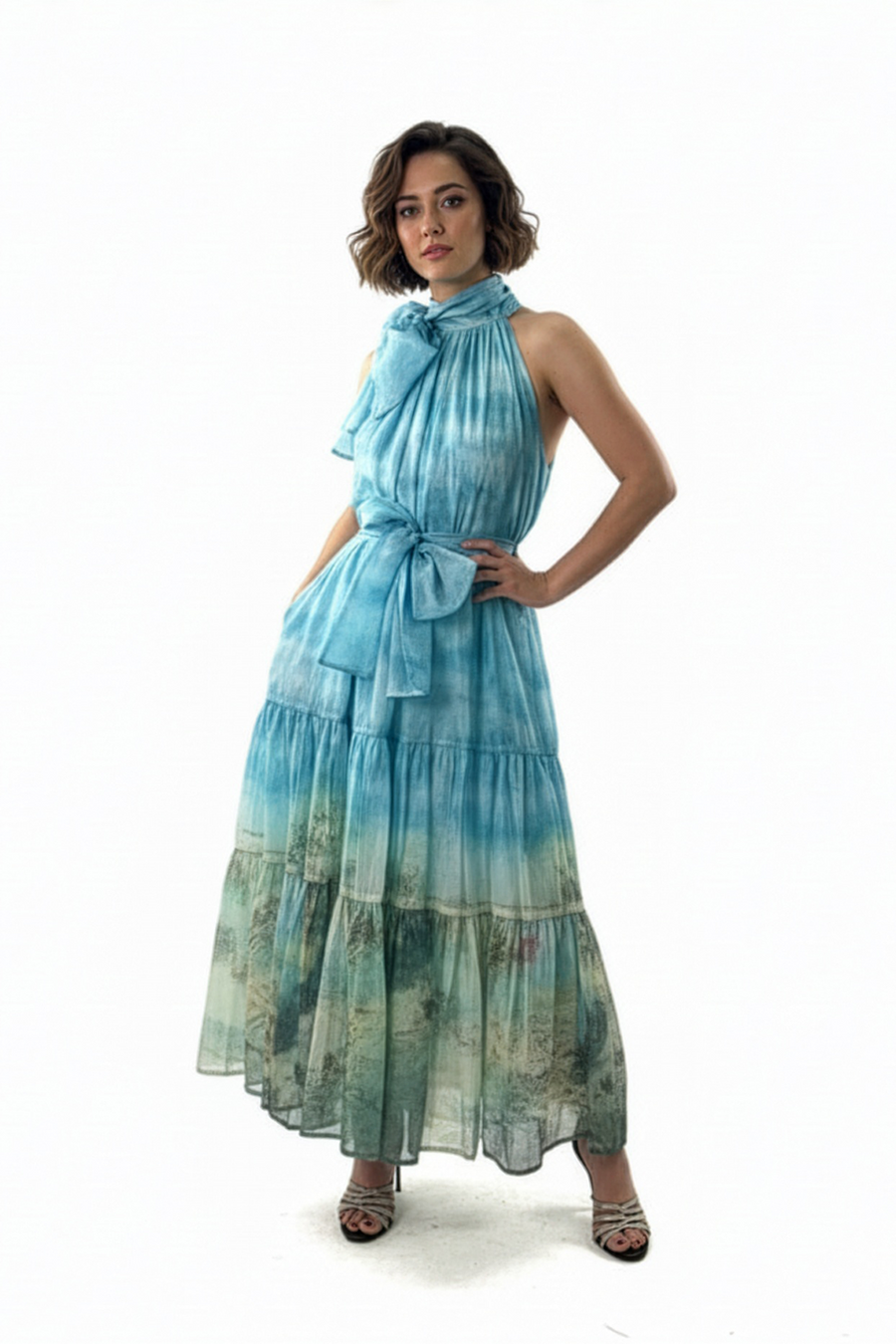 C3412 TIERED MAXI DRESS