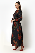 CH0116 MIDNIGHT GARDEN MAXI DRESSS