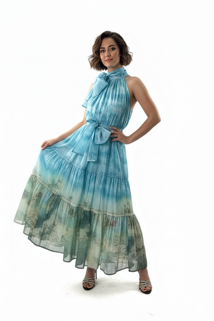 C3412 TIERED MAXI DRESS