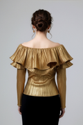 C3514 METALLIC OFF SHOLDER TOP