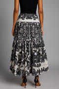 C3545 BAROQUE TIERED MAXI SKIRT